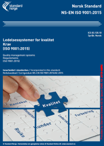 ISO 9001 - 4.1 Forstå organisasjonen og organisasjonens kontekst